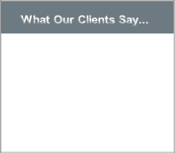 What Our Clients Say...